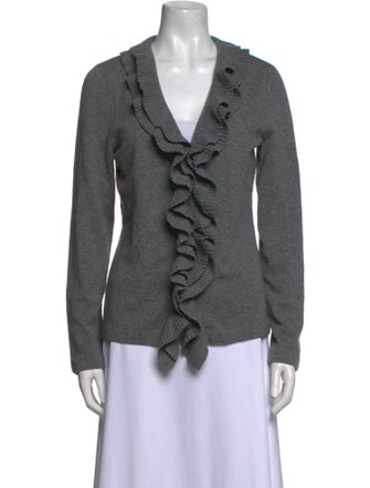 St. John Evening Cashmere V-Neck Sweater