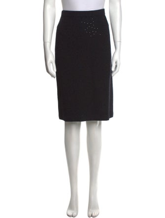 St. John Evening Sequin Embellishments Knee-Length Skirt