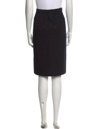 St. John Evening Sequin Embellishments Knee-Length Skirt