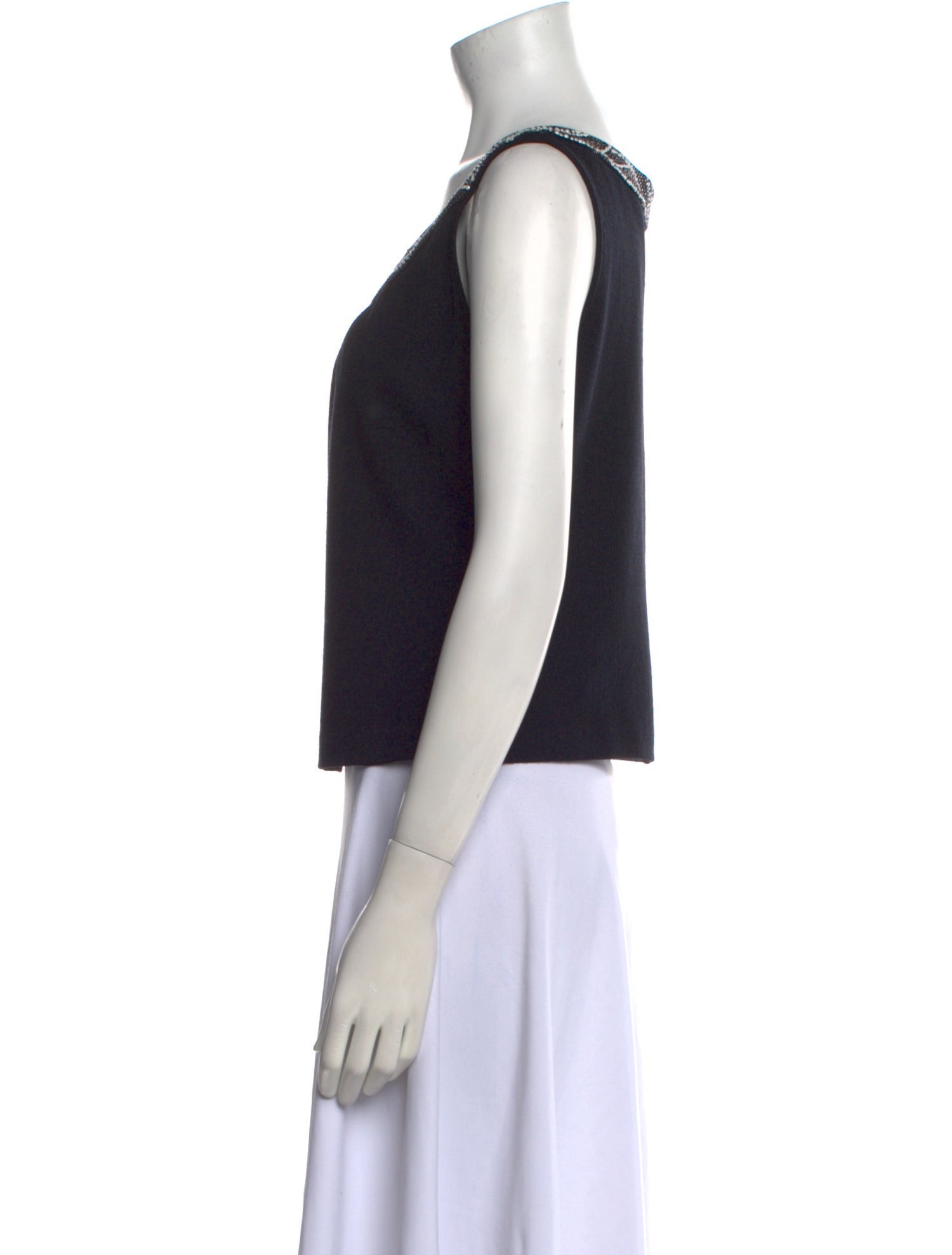 St. John Evening Wool Scoop Neck Top w/ Tags