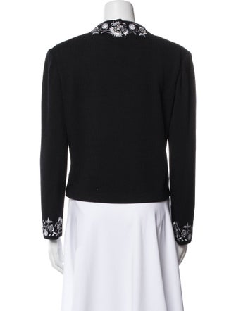 St. John Evening Wool V-Neck Sweater