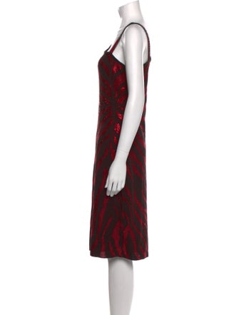 St. John Evening Wool Knee-Length Dress