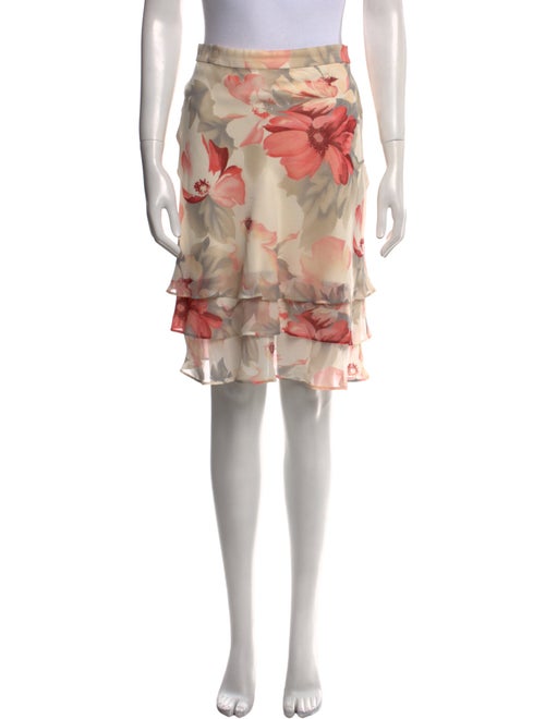 St. John Evening Silk Knee-Length Skirt