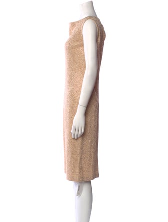 St. John Evening Bateau Neckline Knee-Length Dress