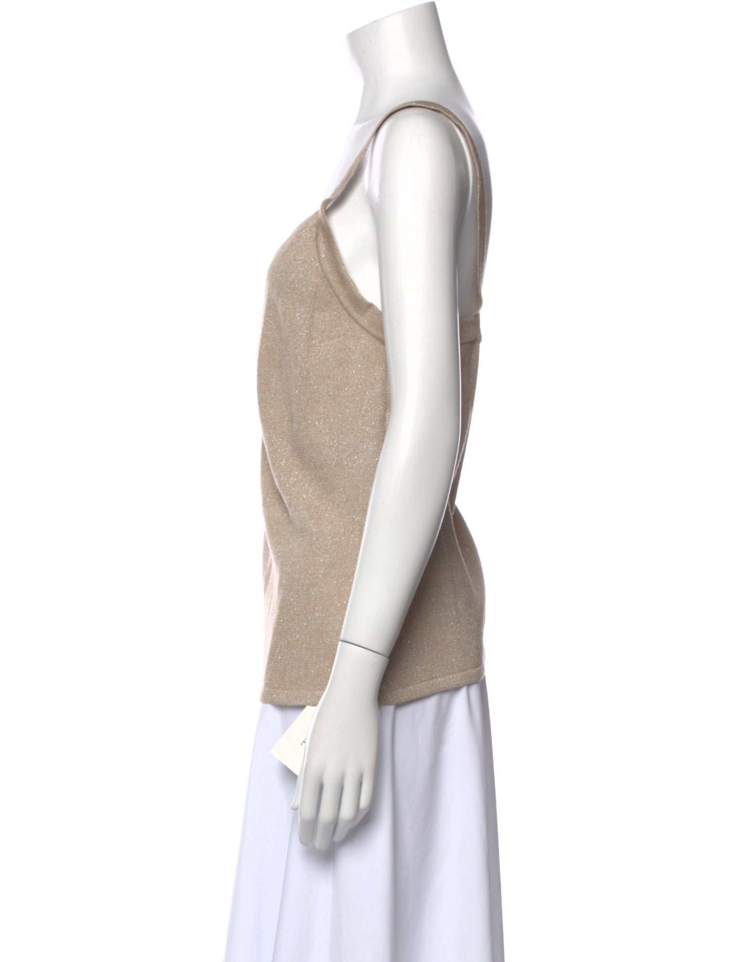 St. John Evening V-Neck Sleeveless Top