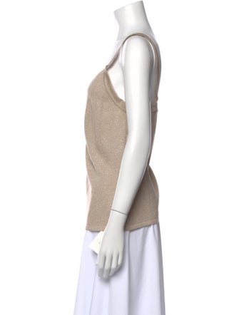St. John Evening V-Neck Sleeveless Top
