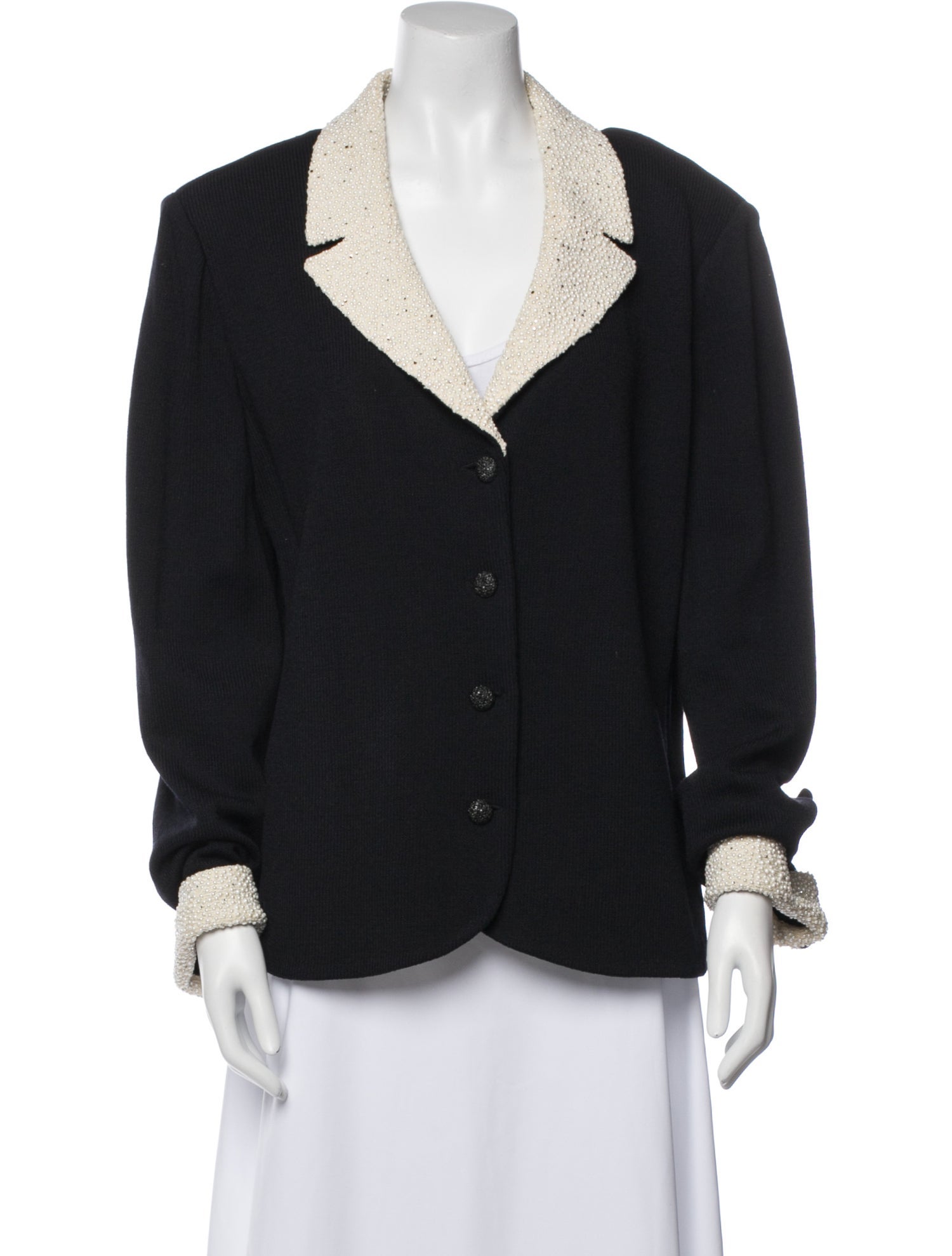 St. John Evening Colorblock Pattern Evening Jacket