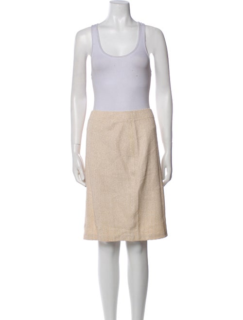 St. John Evening Wool Tweed Pattern Skirt Suit