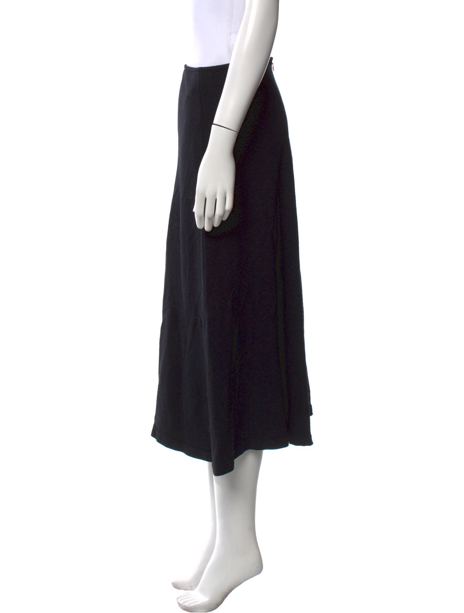 St. John Evening Pleated Accents Midi Length Skirt