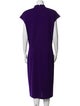 St. John Evening Mock Neck Midi Length Dress