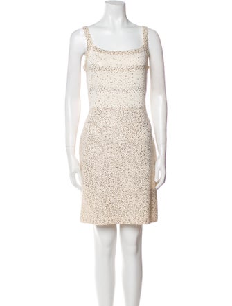 St. John Evening Patterned Mini Dress