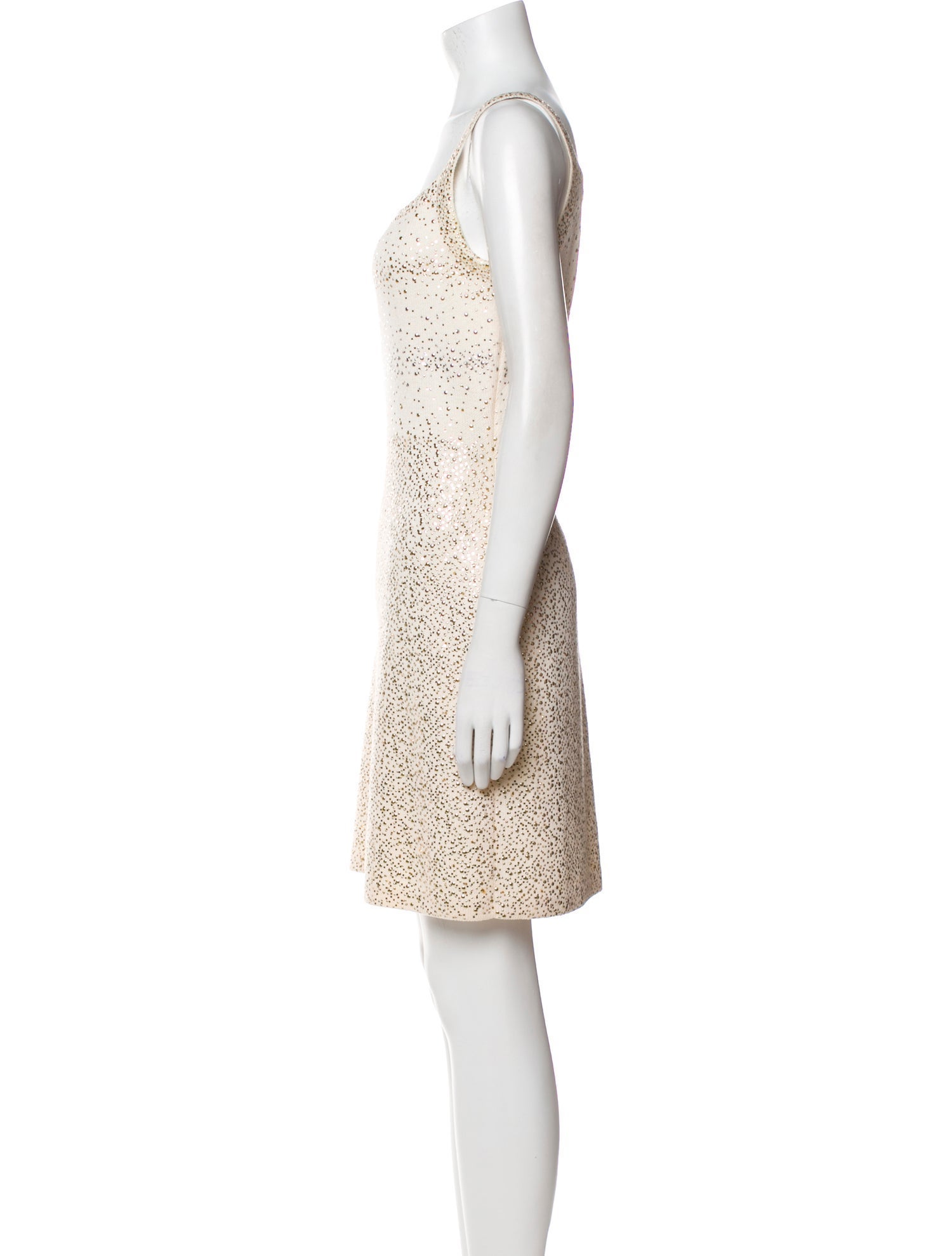 St. John Evening Patterned Mini Dress