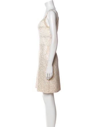 St. John Evening Patterned Mini Dress