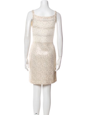 St. John Evening Patterned Mini Dress