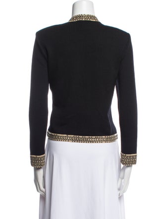 St. John Evening Wool V-Neck Sweater