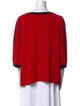 St. John Evening Wool Scoop Neck Sweatshirt
