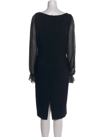 St. John Evening Wool Knee-Length Dress