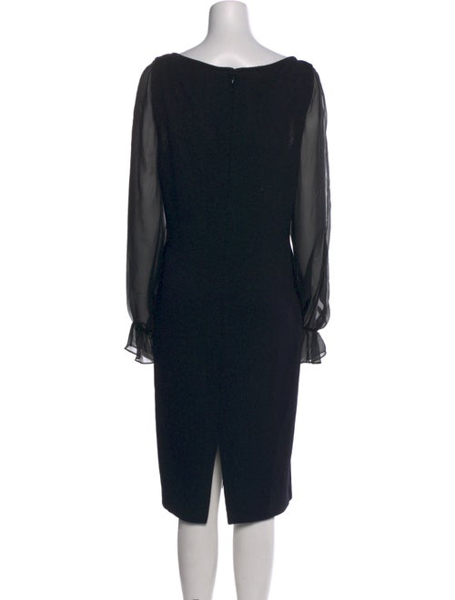 St. John Evening Wool Knee-Length Dress