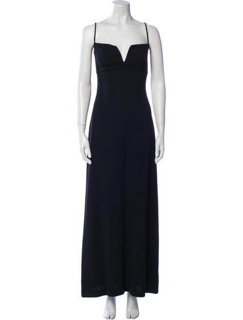 St. John Evening Square Neckline Long Dress