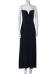 St. John Evening Square Neckline Long Dress