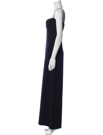 St. John Evening Square Neckline Long Dress
