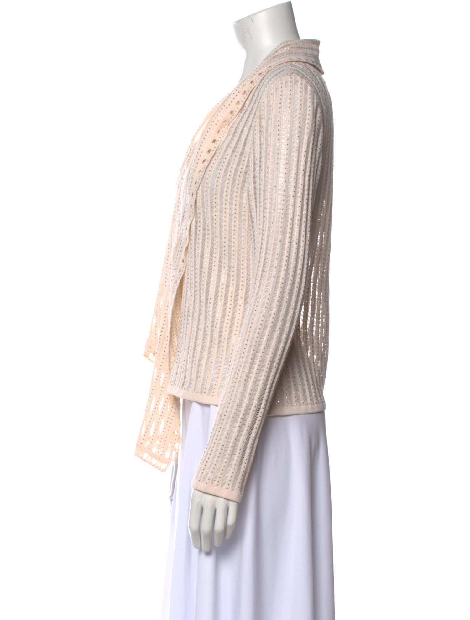 St. John Evening V-Neck Long Sleeve Top