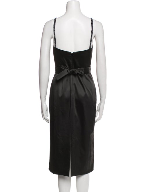 St. John Evening Scoop Neck Midi Length Dress