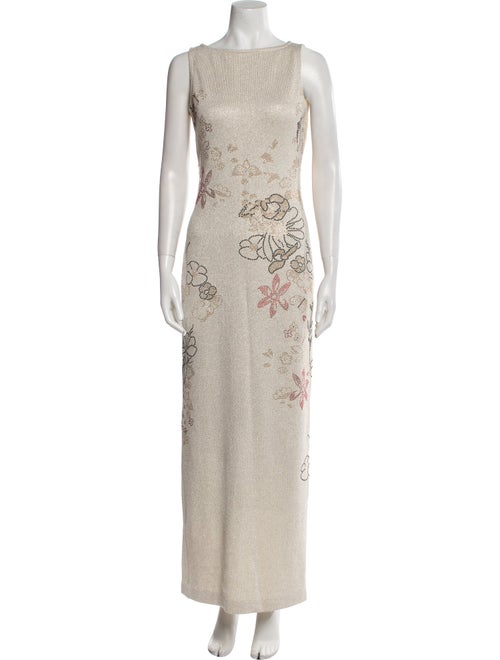 St. John Evening Wool Long Dress