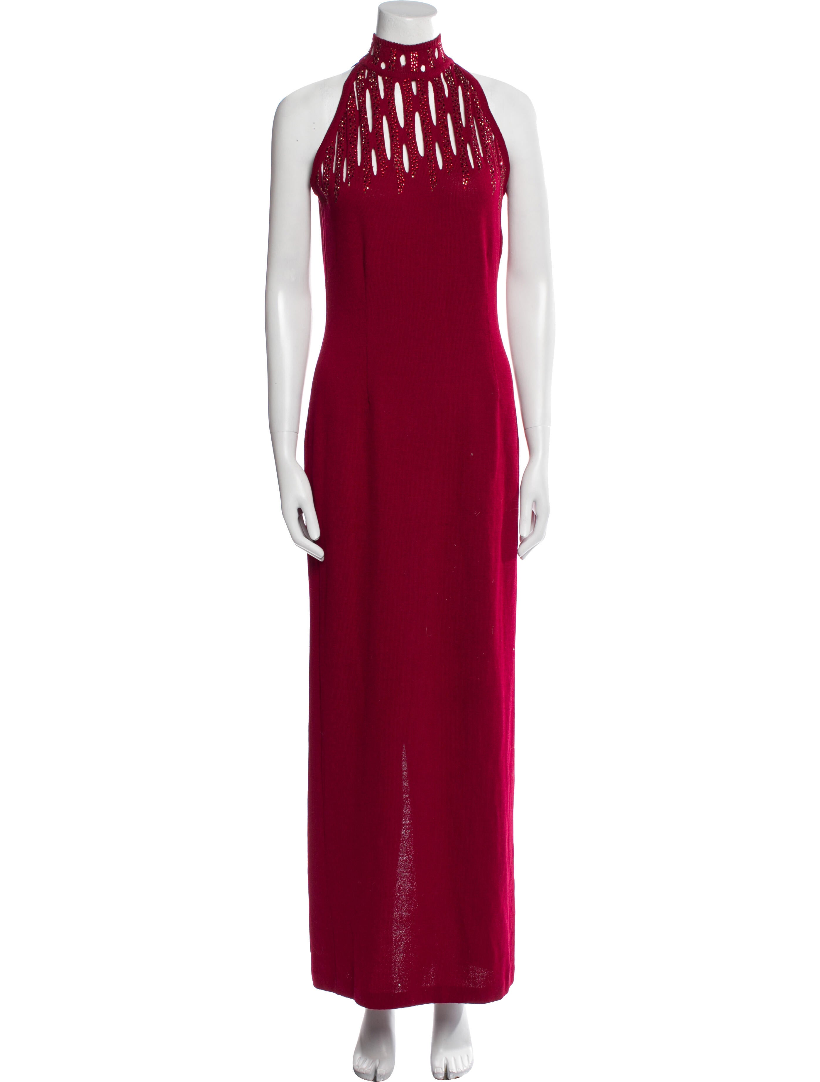 St. John Evening Halterneck Long Dress