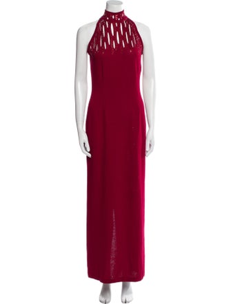 St. John Evening Halterneck Long Dress