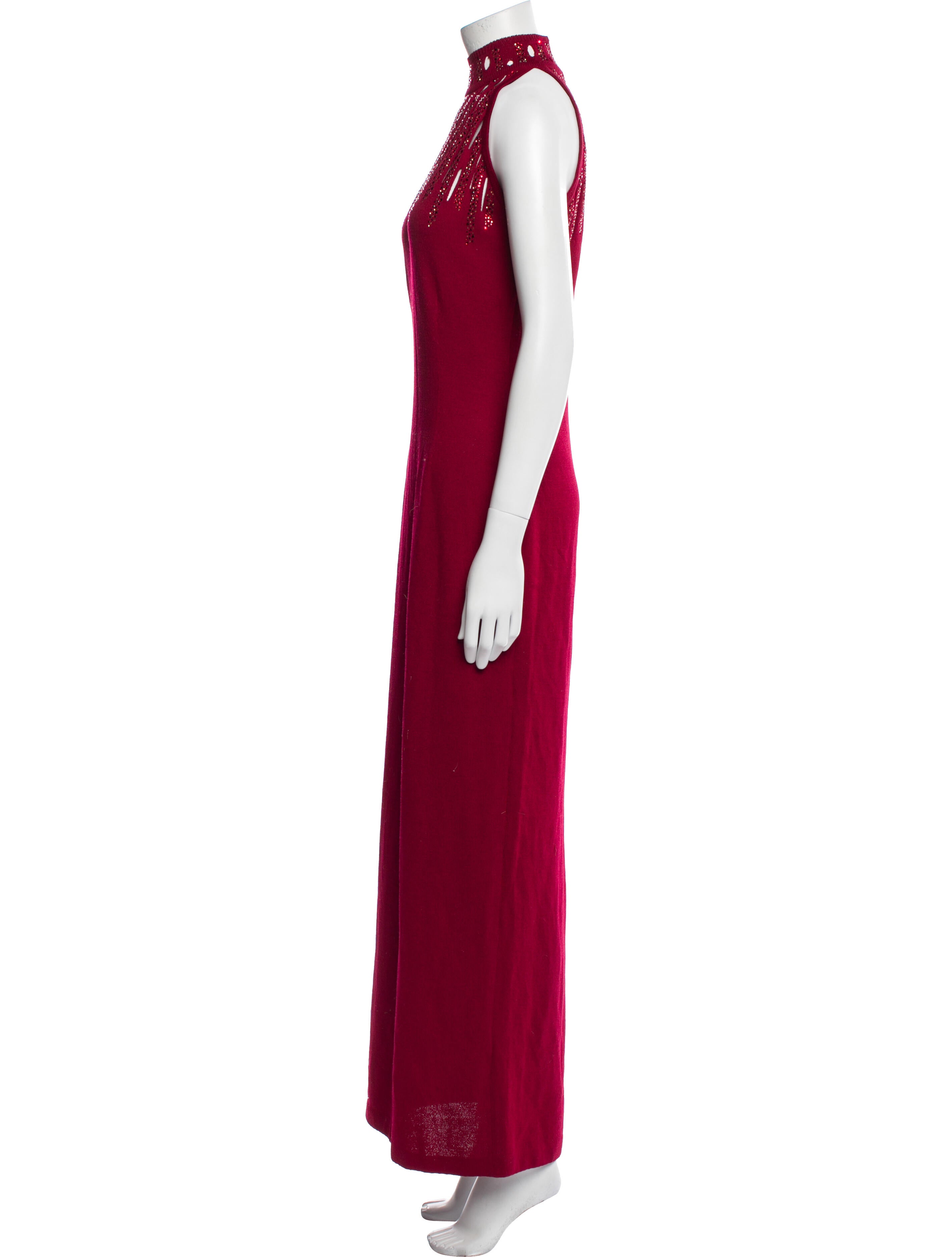 St. John Evening Halterneck Long Dress