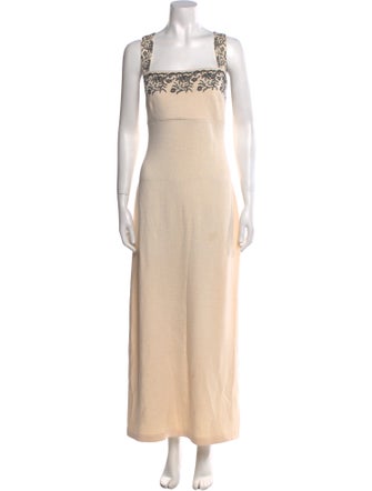 St. John Evening Wool Long Dress
