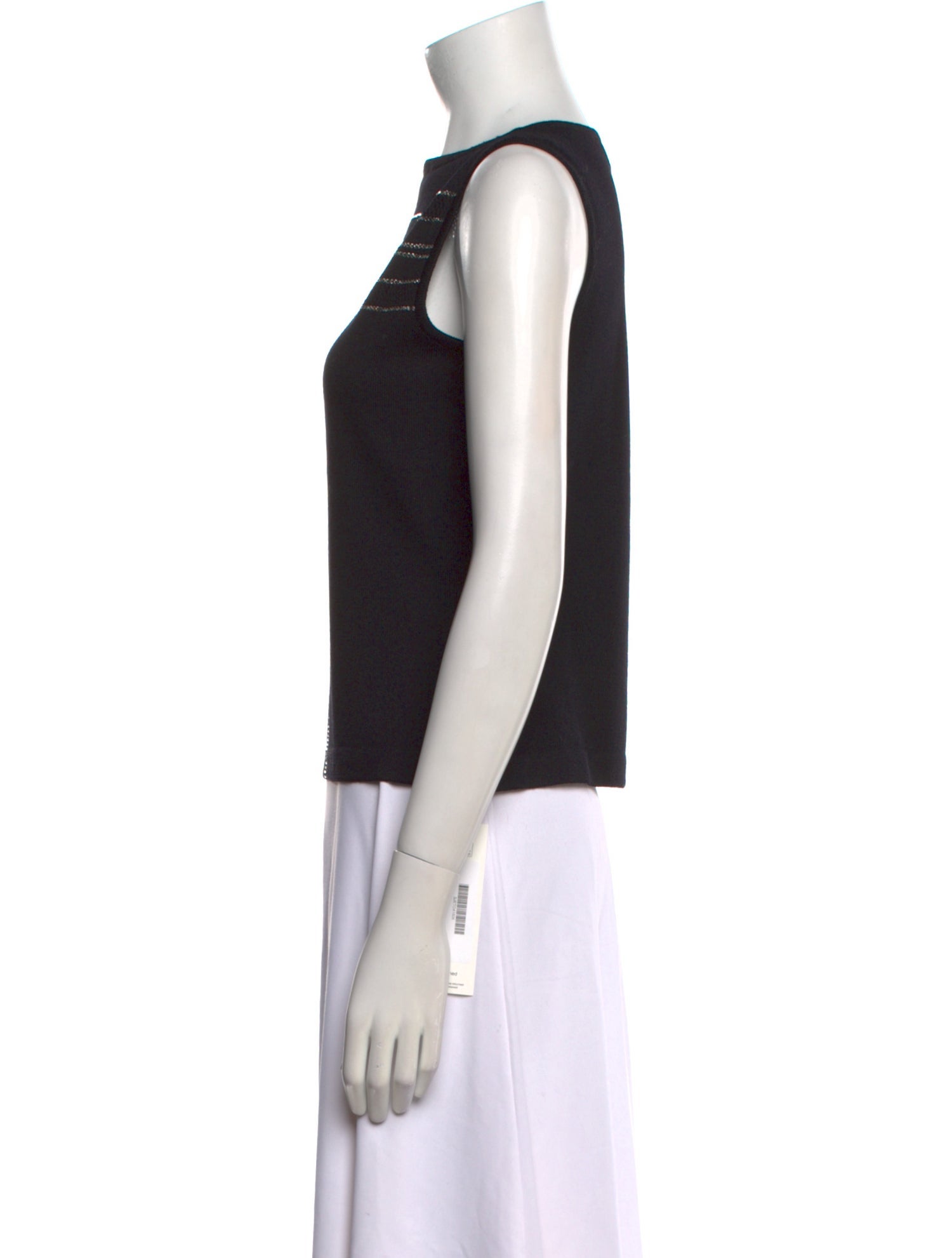 St. John Evening Square Neckline Sleeveless Top