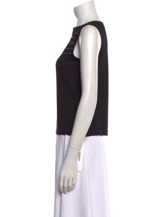 St. John Evening Square Neckline Sleeveless Top