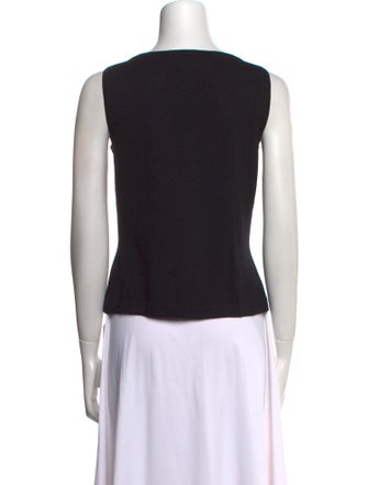 St. John Evening Square Neckline Sleeveless Top