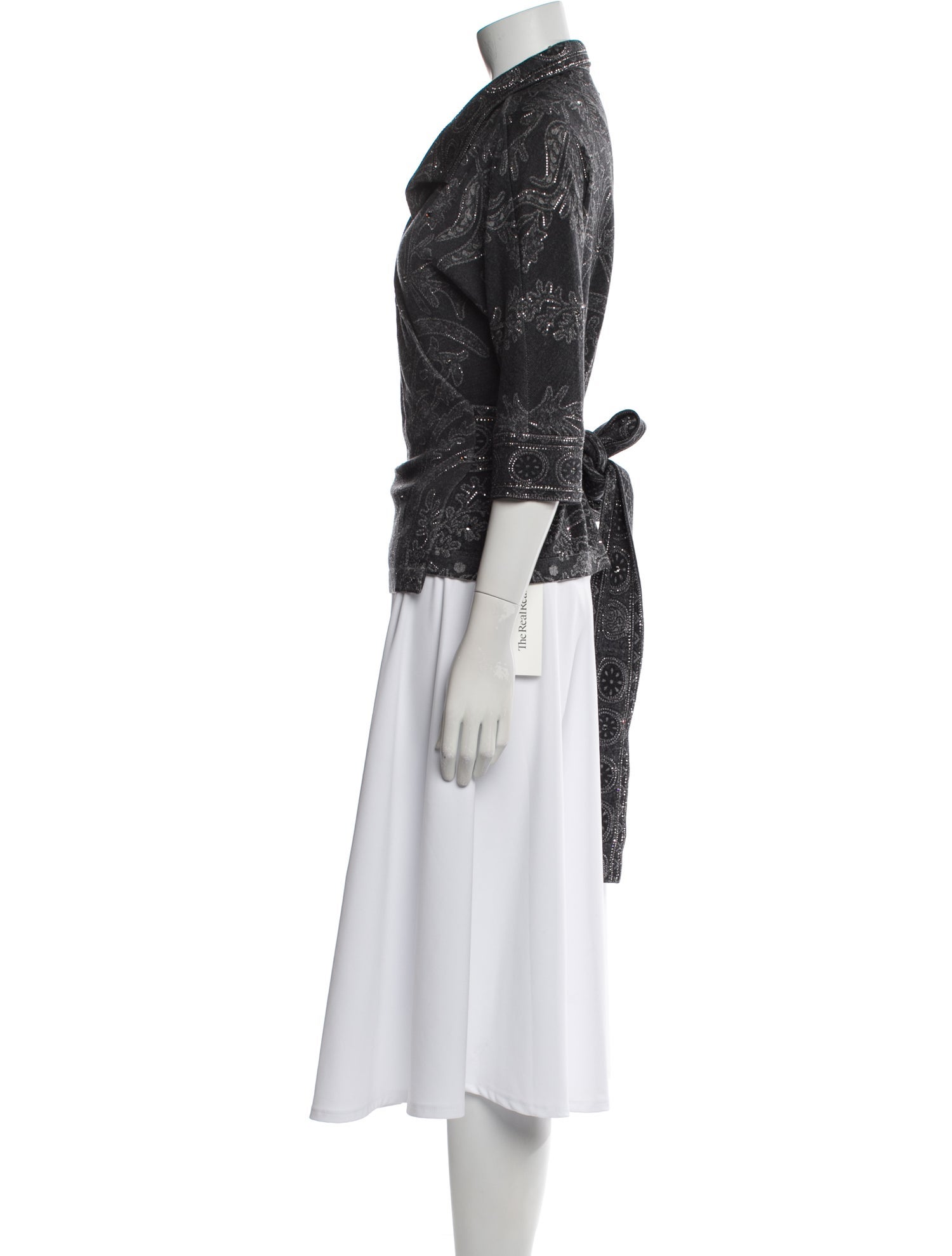 St. John Evening Wool Floral Print Biker Jacket w/ Tags