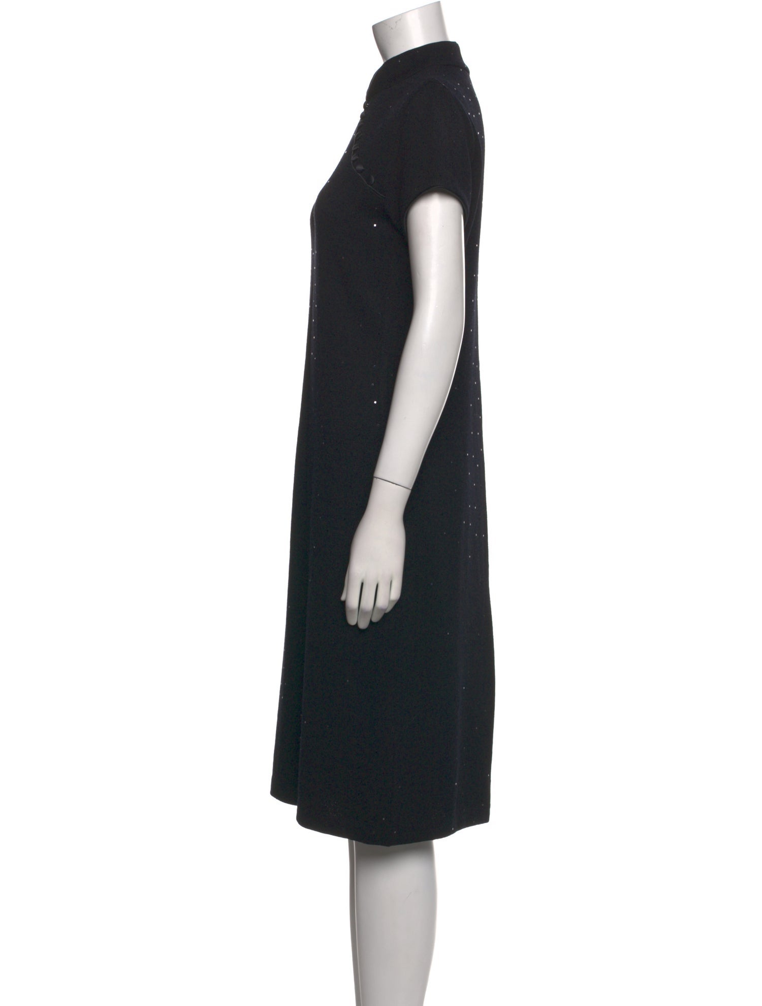 St. John Evening Wool Knee-Length Dress