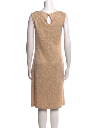 St. John Evening Bateau Neckline Knee-Length Dress