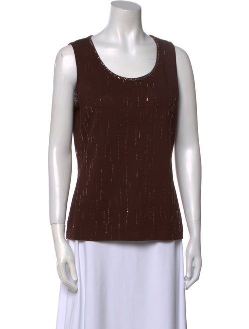 St. John Evening Wool Scoop Neck Top