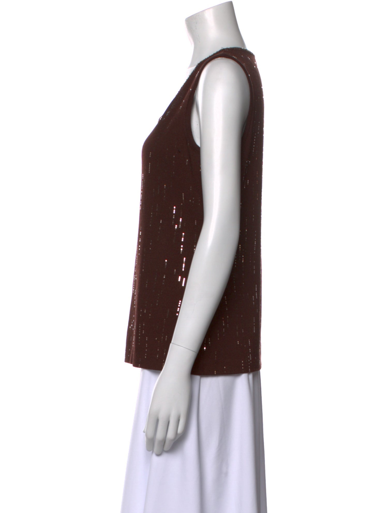 St. John Evening Wool Scoop Neck Top