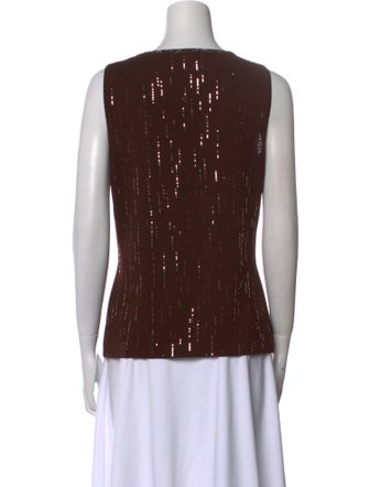 St. John Evening Wool Scoop Neck Top