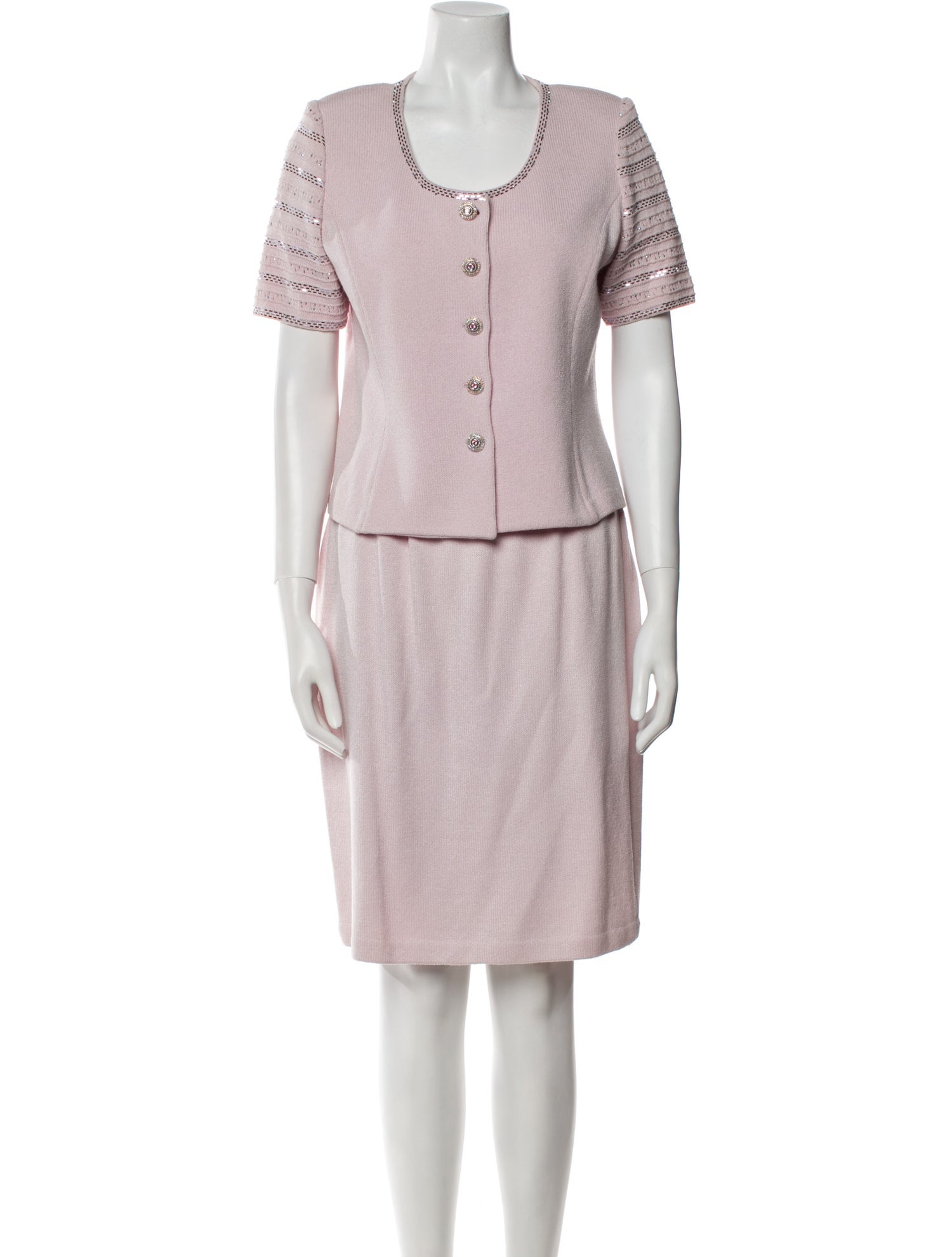 St. John Evening Glitter Accents Skirt Set