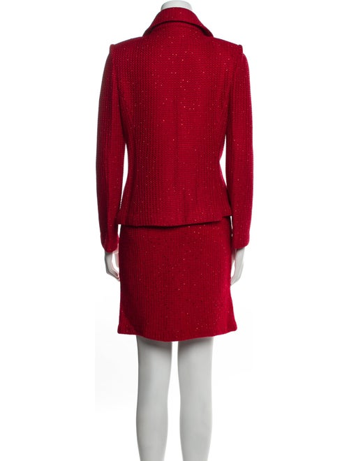 St. John Evening Crystal Embellishments Skirt Suit