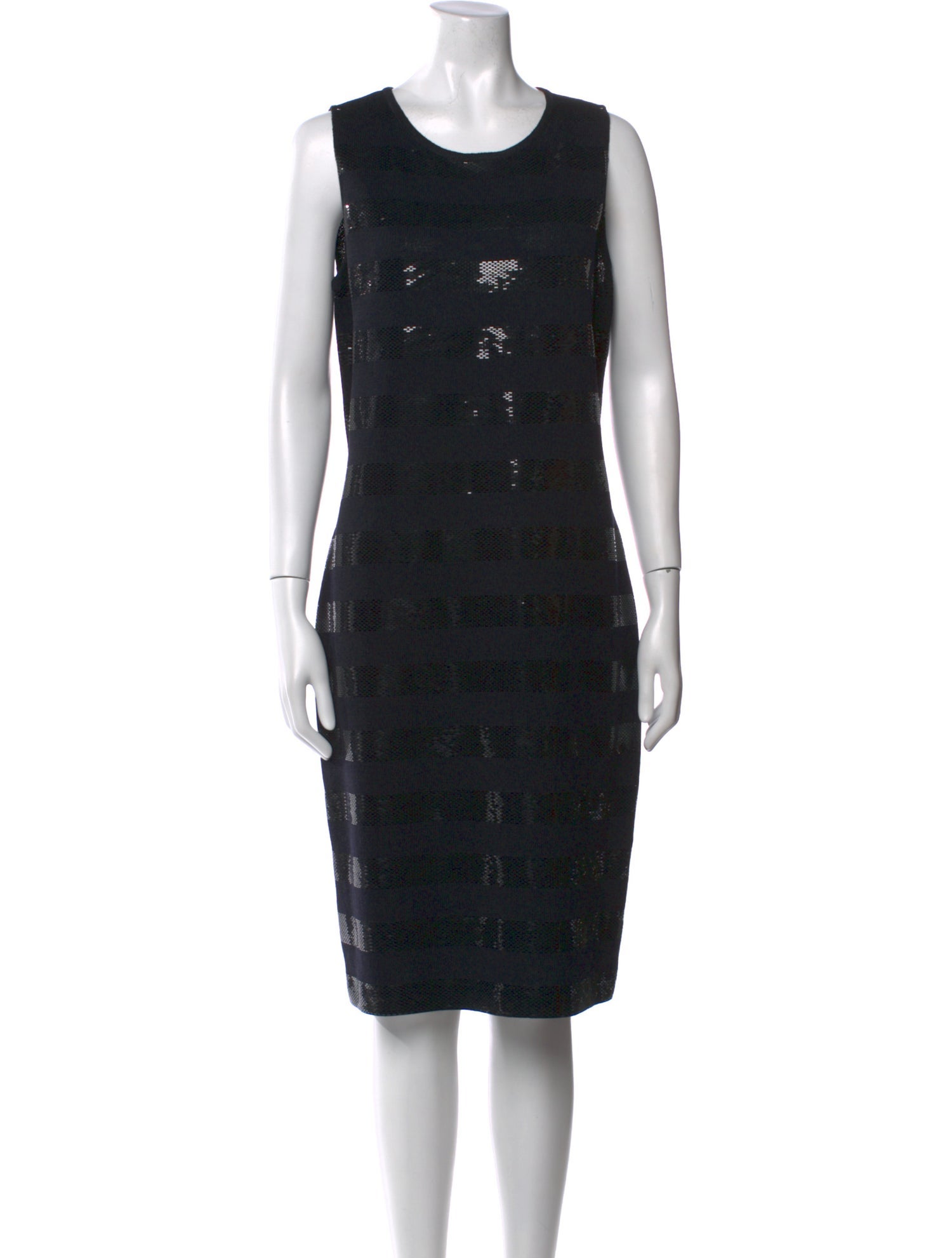 St. John Evening Wool Knee-Length Dress