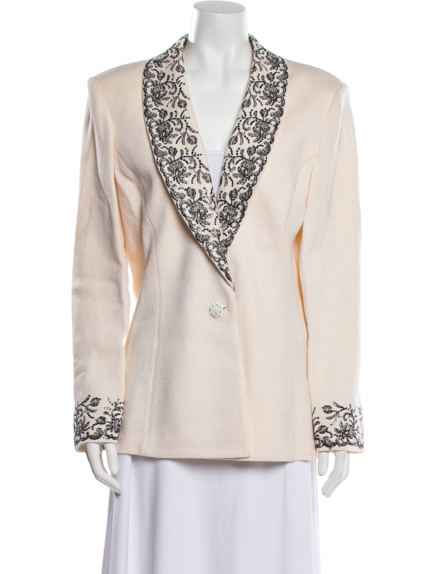 St. John Evening Wool Printed Blazer