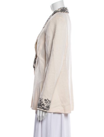 St. John Evening Wool Printed Blazer