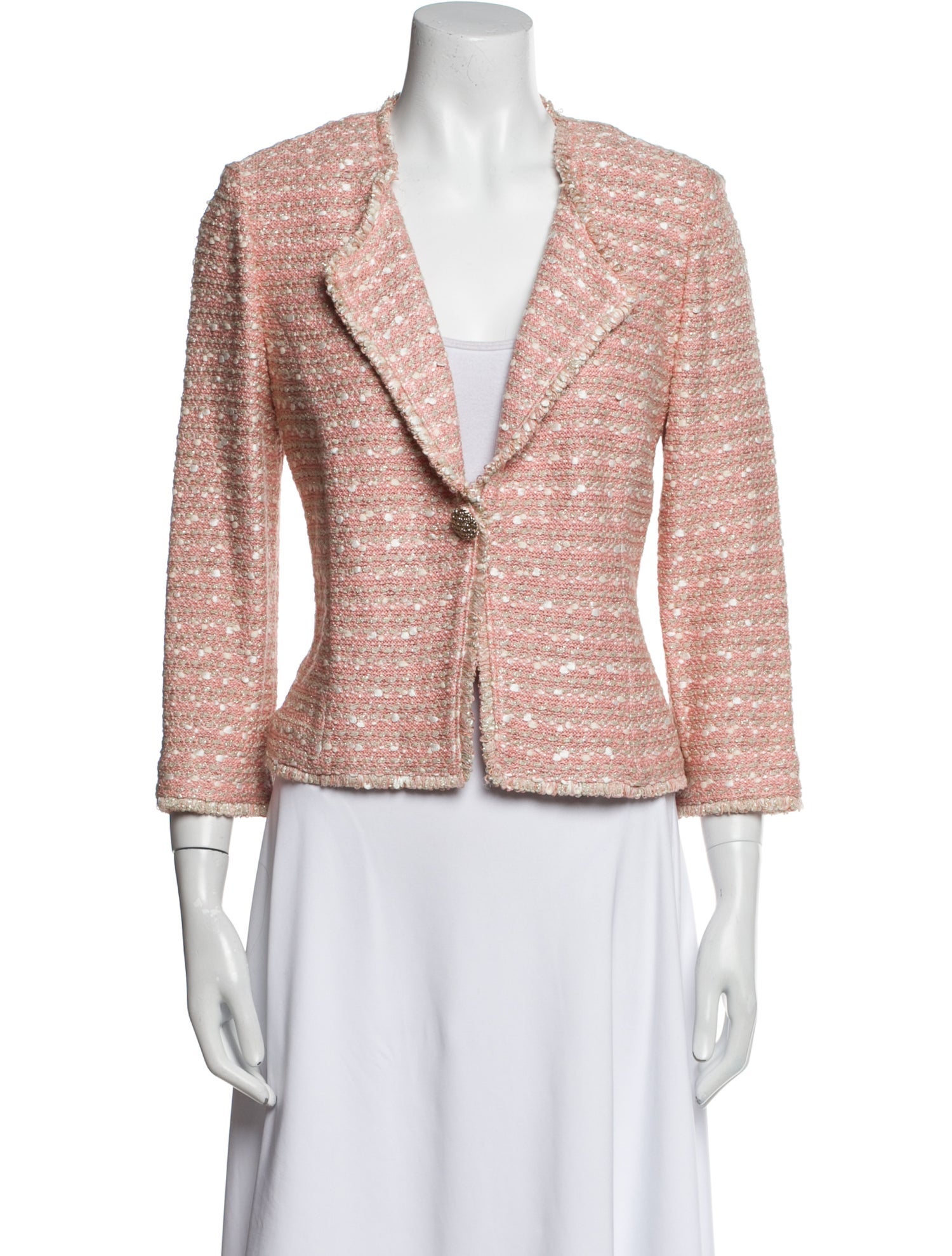 St. John Evening Tweed Pattern Blazer