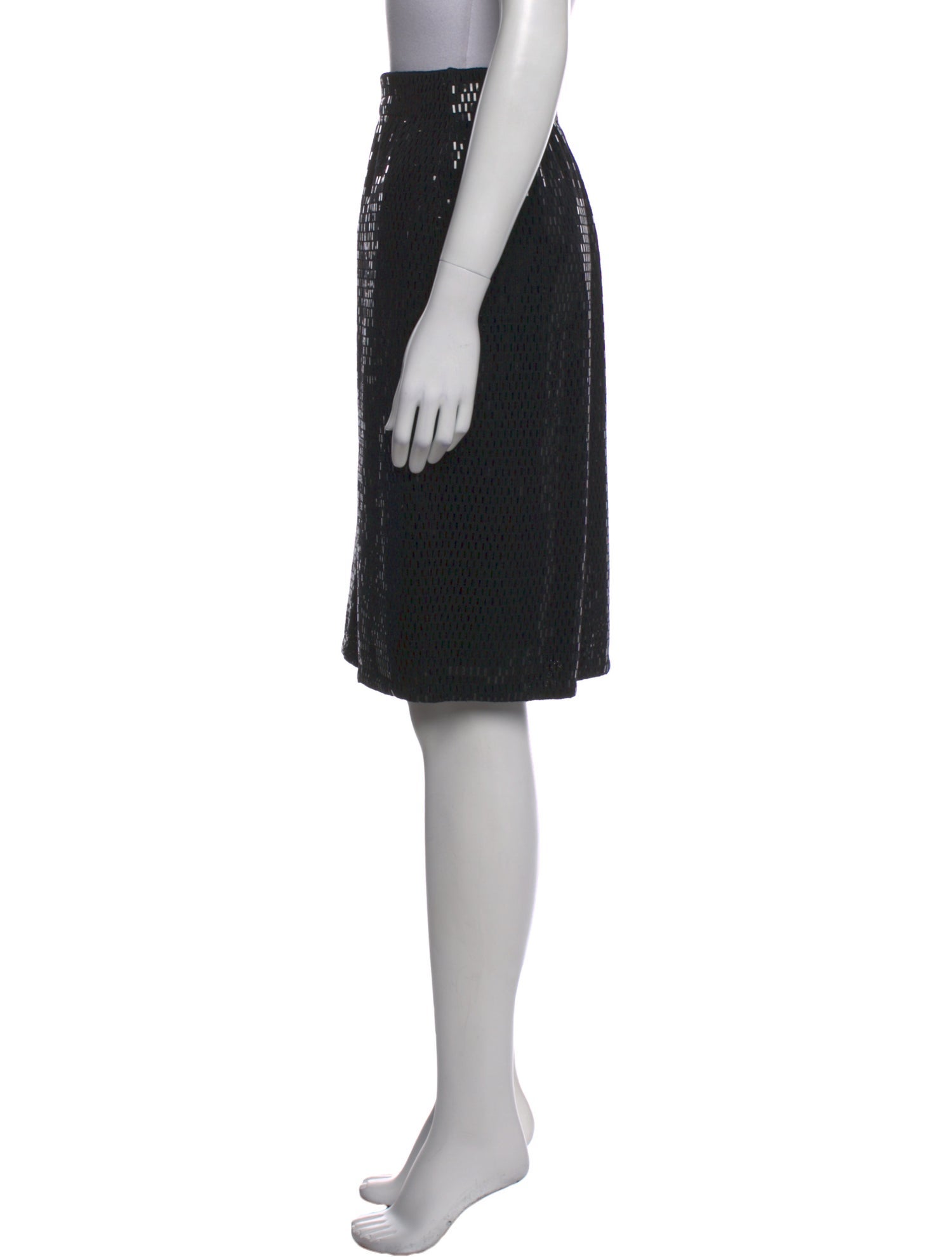 St. John Evening Sequin Embellishments Knee-Length Skirt