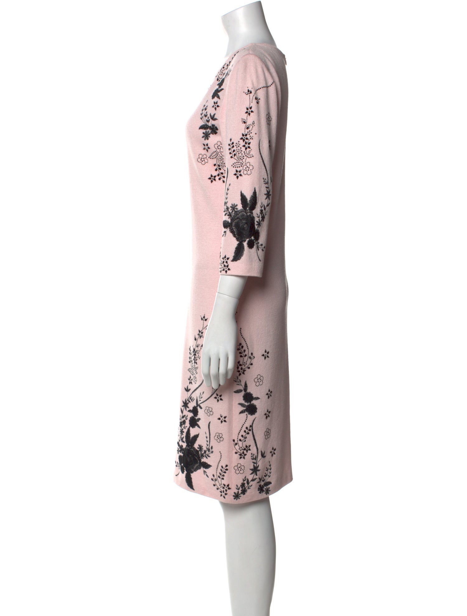 St. John Evening Wool Knee-Length Dress