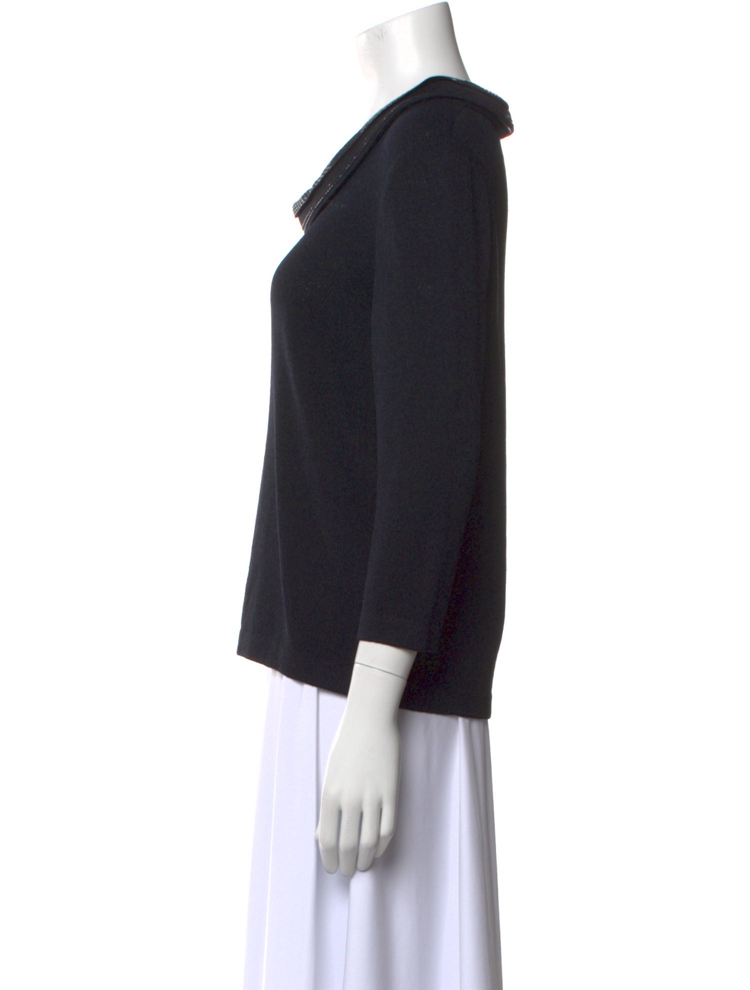 St. John Evening Wool Cowl Neck Top
